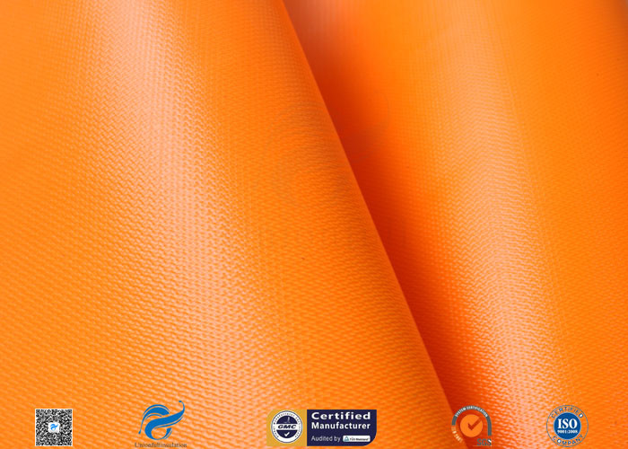 470gsm Thermal Insulation Materials Orange Silicone Coated Fiberglass Cloth