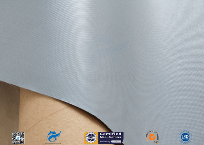 Plain Weave Grey PVC Coated Fiberglass Fabric For HVAC Flexible Ducting 280g
