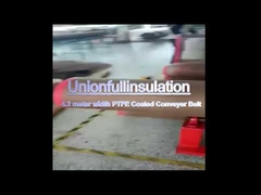 Конвейерная лента из стекловолоконной сетки с покрытием из коричневого ПТФЭ, ячейка 4x4 мм