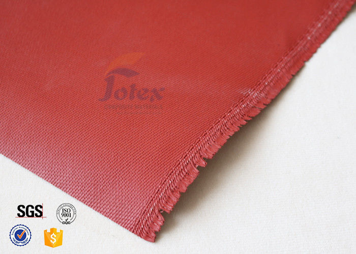 1200℃ Red Silicone Coated High Silica Fabric For Thermal Insulation Materials