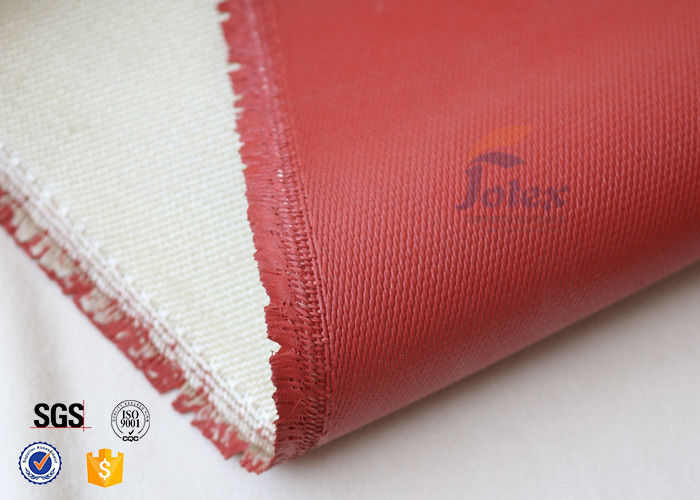1200℃ Red Silicone Coated High Silica Fabric For Thermal Insulation Materials