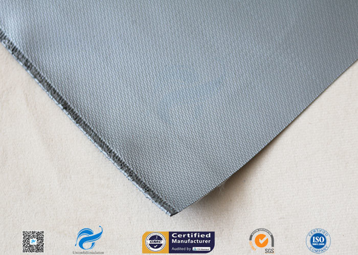 590G 0.45mm Grey Silicone Coated Fiberglass Fabric For Fire Resistant Blanket